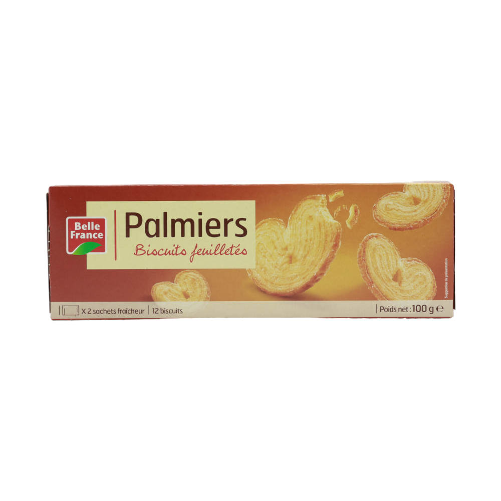 Biscuits feuilletés -Palmiers- Belle France, 100g