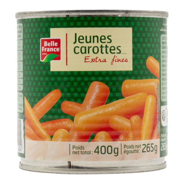 Jeunes carottes extras fines Belle France, 400g copie